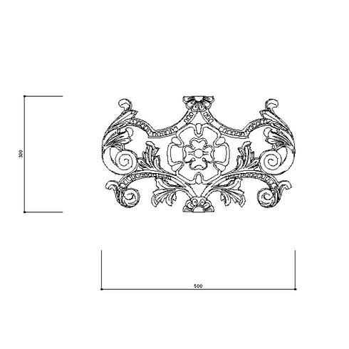 アラベスク7号 | レリーフ | FRP | 無塗装品